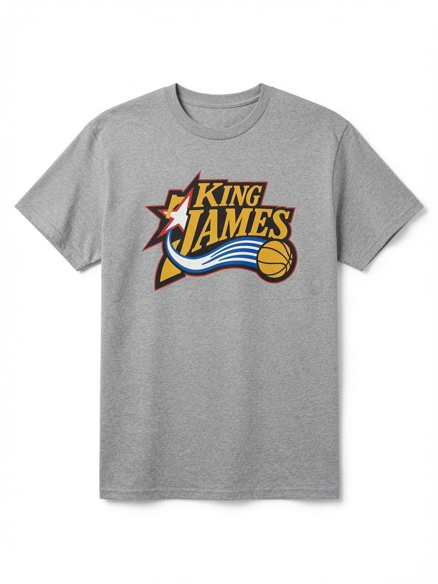 Lebron James 'King James' Retro Philadelphia 76rs T-Shirt