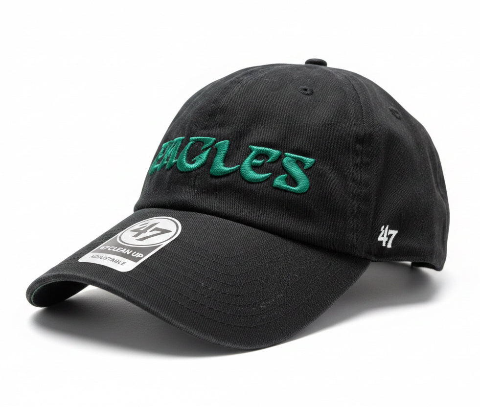 47' Brand Philadelphia Eagles Clean Up Historic Script Hat - One Size