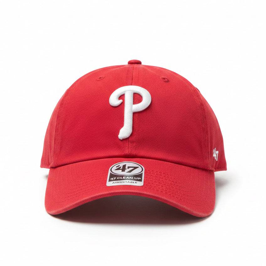 '47 Brand Philadelphia Phillies Clean Up Standard Logo Hat (Red) - One Size