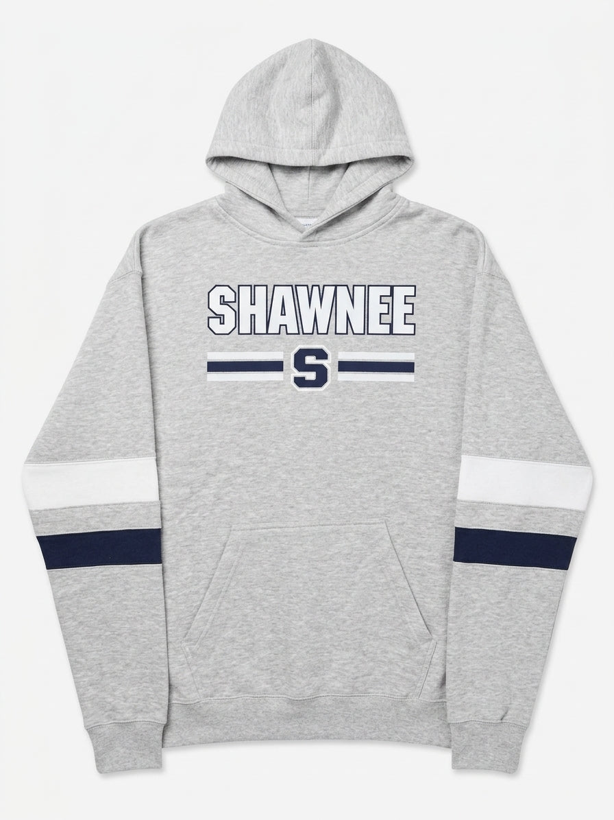 LRHSD Striped Sleeve School Logo Hoodie