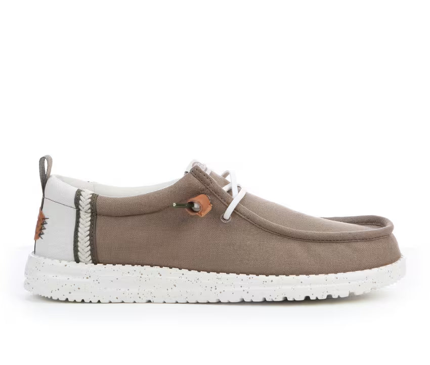 HEY DUDE WALLY CRAFT LINEN - TIMBER/SILVER BURCH