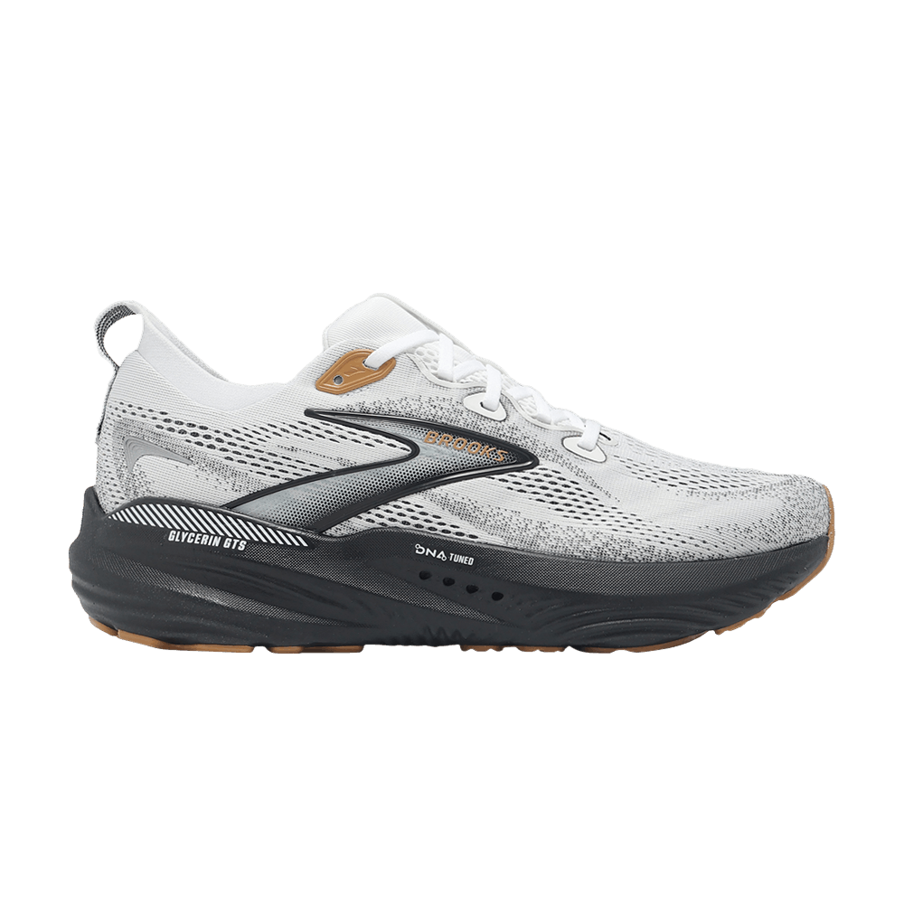 M BROOKS GLYCERIN GTS 22 - WHITE/GREY/BLACK