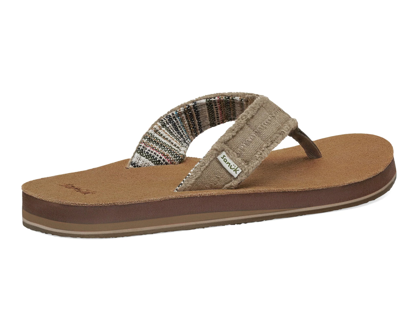 Sanuk Fraid Not ST Hemp Flip Flops Mens