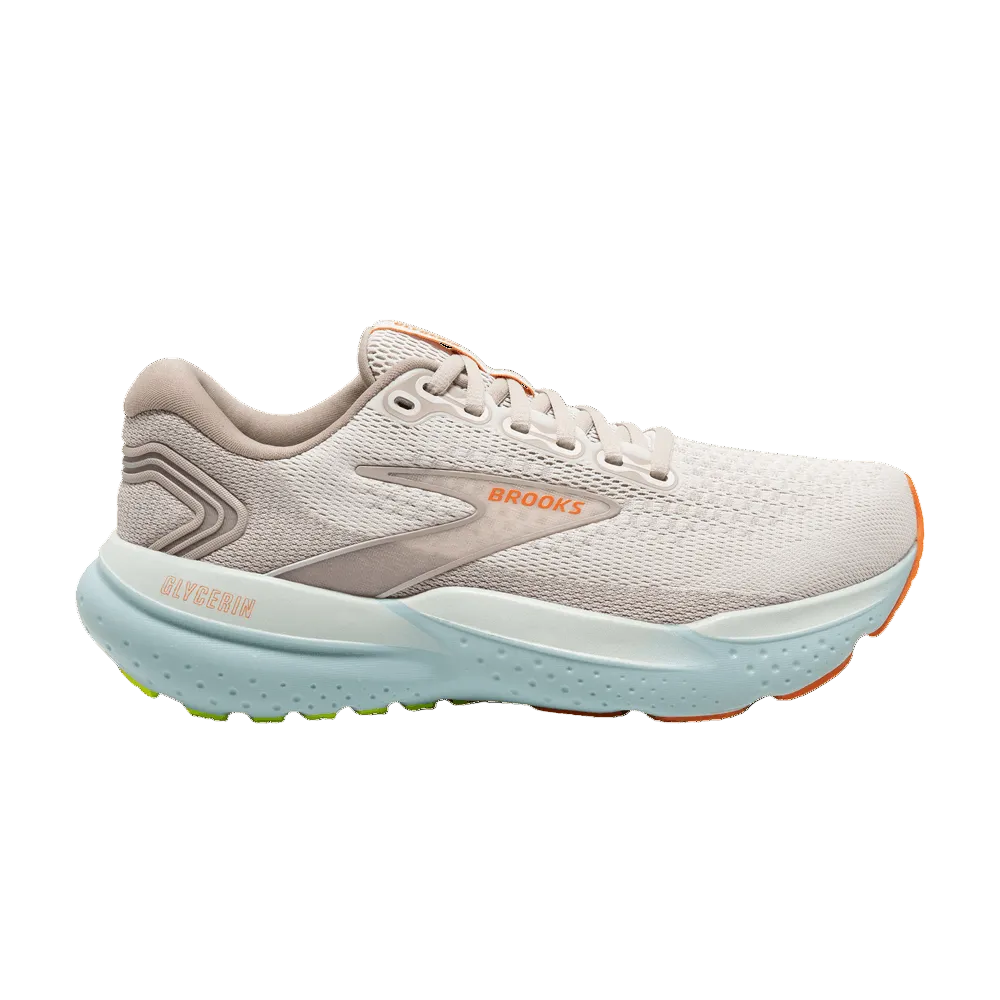 Brooks Glycerin 21 (Wide) Womens - Coconut/Aqua/Autumn Sunset