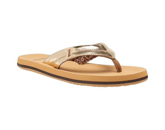SANUK YOUTH Y WAVY GOLD FLIP FLOP