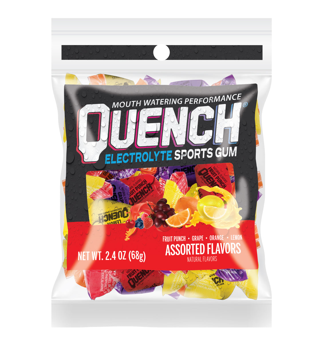 Quench Electrolyte Sports Gum - Variety Bag 2.4oz