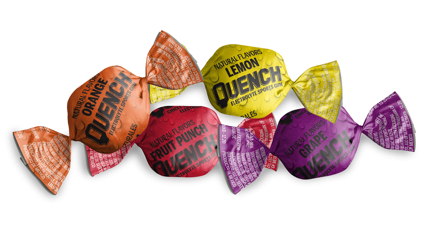 Quench Electrolyte Sports Gum - Variety Bag 2.4oz