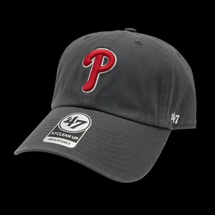 '47 Brand Philadelphia Phillies Standard Logo Hat (Charcoal) - One Size