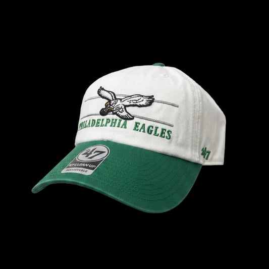 ‘47 Brand Philadelphia Eagles Historic Double Header Clean Up Hat - One Size