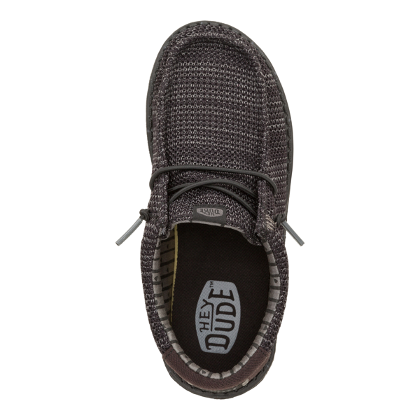 HEY DUDE WALLY YOUTH STRETCH SOX BLACK/BLACK