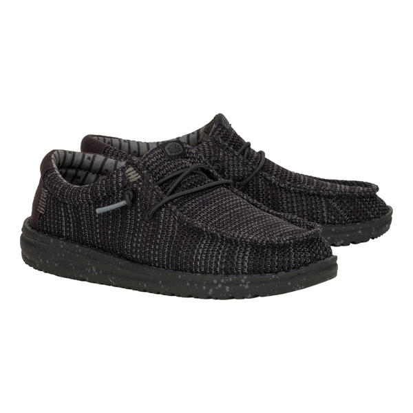 HEY DUDE WALLY YOUTH STRETCH SOX BLACK/BLACK