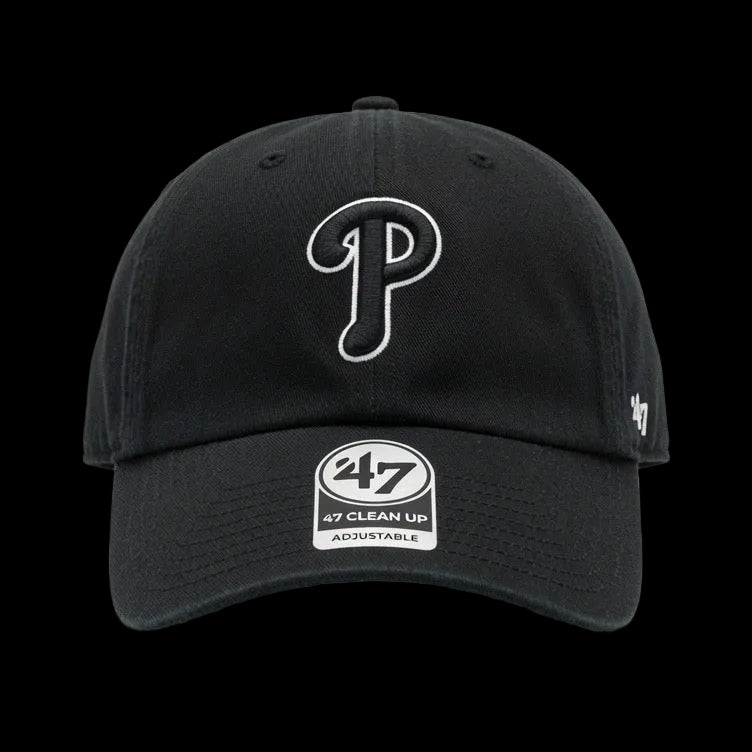 '47 Brand Philadelphia Phillies Standard Logo Hat (Black) - One Size