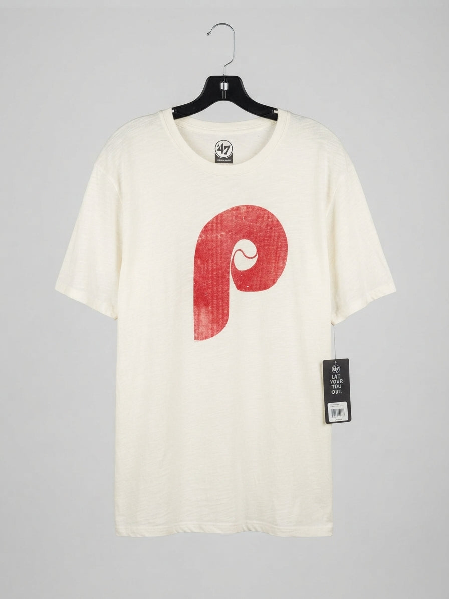 '47 Brand Philadelphia Phillies White Wash Cooperstown Tee