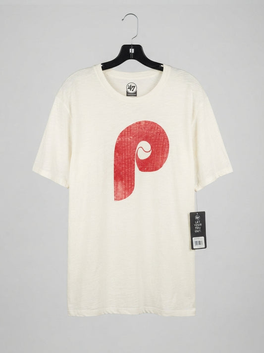 '47 Brand Philadelphia Phillies White Wash Cooperstown Tee