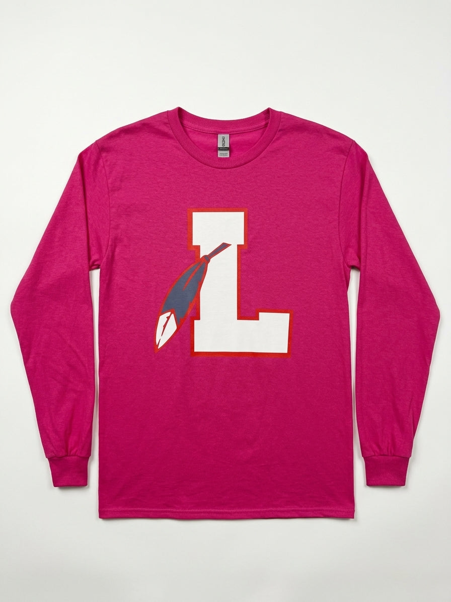 LRHSD Logo Pink Long Sleeve