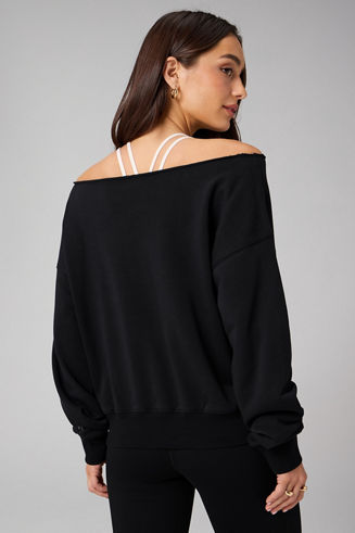 Fabletics Year Round Terry Off Shoulder Sweatshirt
