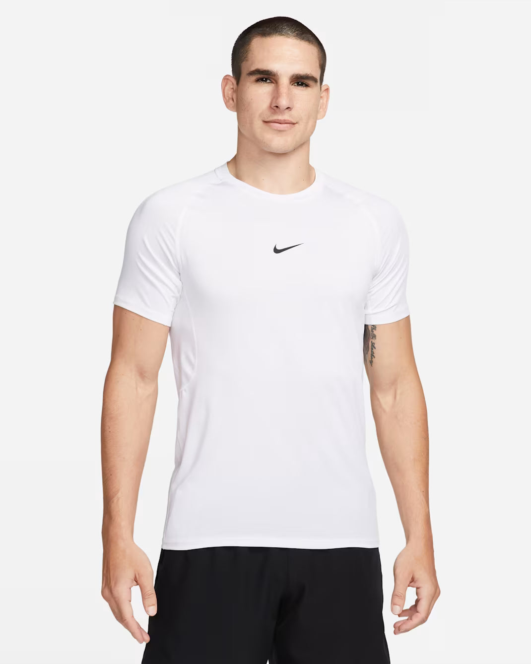 Nike Pro Dri-FIT Slim Short-Sleeve Top Mens - White/Black