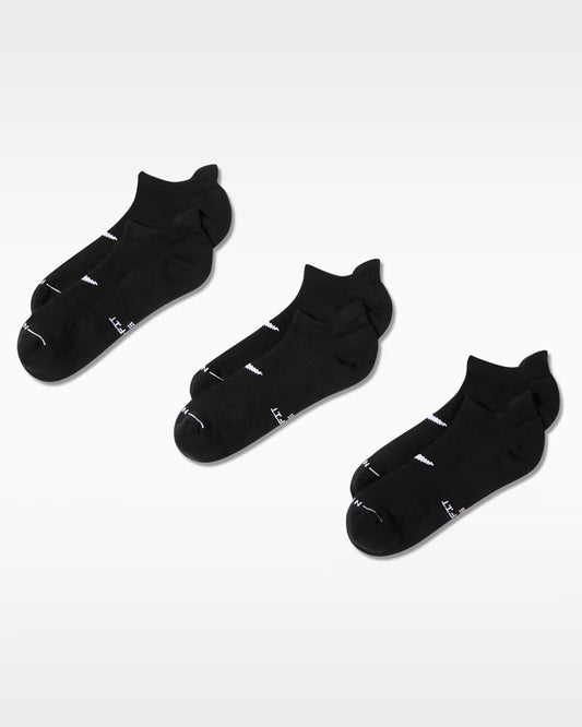 Nike Everyday Elevated No Show Black Sock 3 Pack