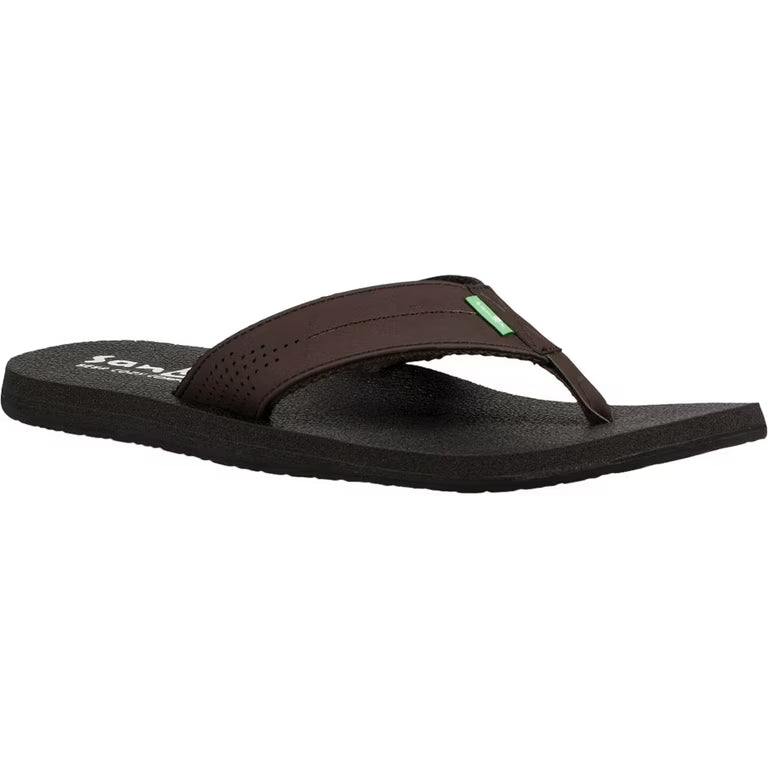 SANUK M BEER COZY COASTER - DARK BROWN