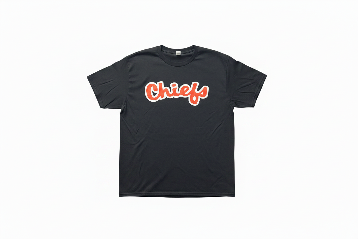 Black Chiefs T-Shirt - No Hands, Centered Logo