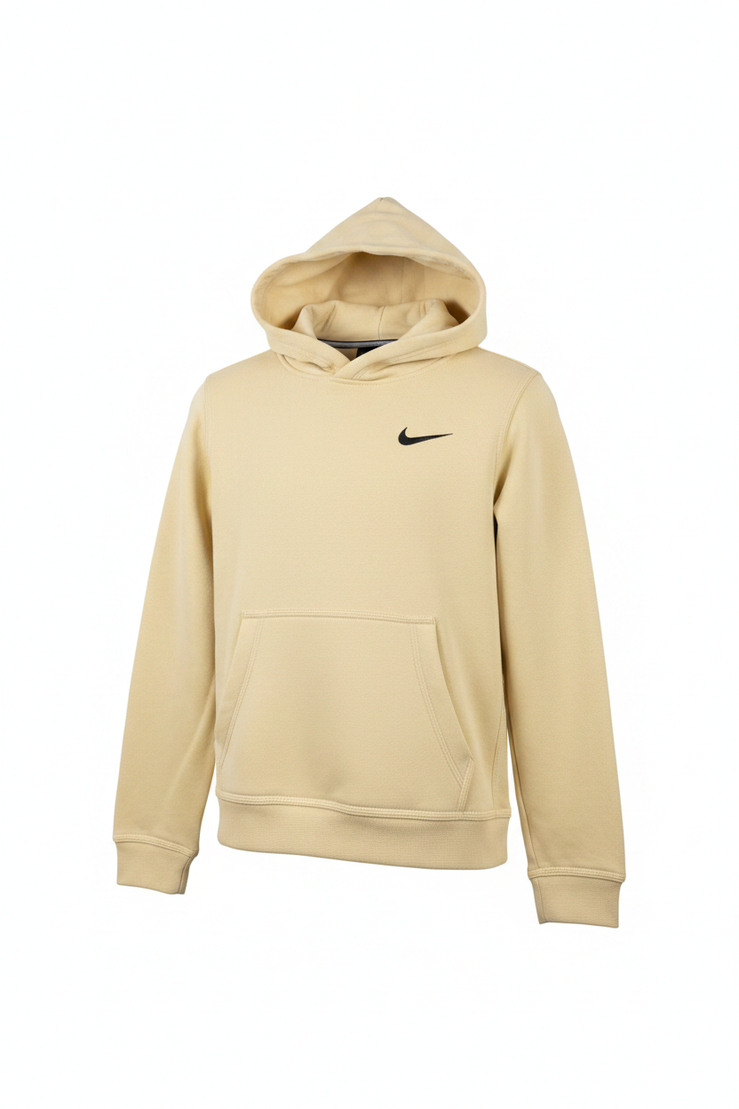 Cream Nike Hoodie - White Background