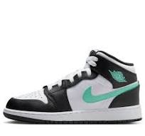 Jordan Big Kid's 1 Mid White/Green Glow-Black (DQ8423 103)