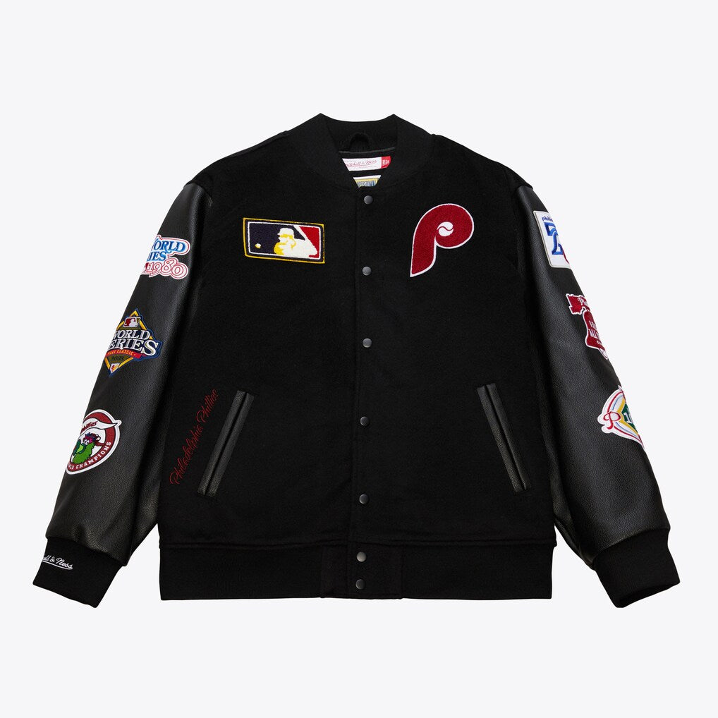 Mitchell & Ness Blackout Collection Vintage Varsity Jacket