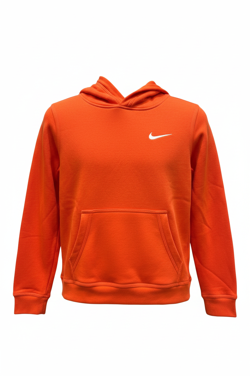 Orange Nike Hoodie - White Background